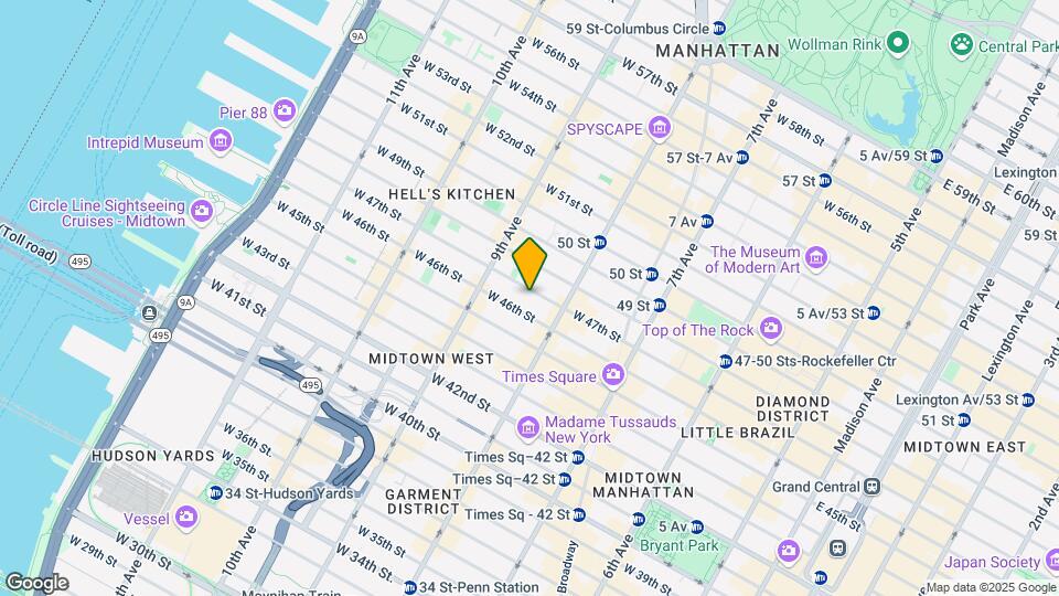 320 W 47th St Map and Location Details