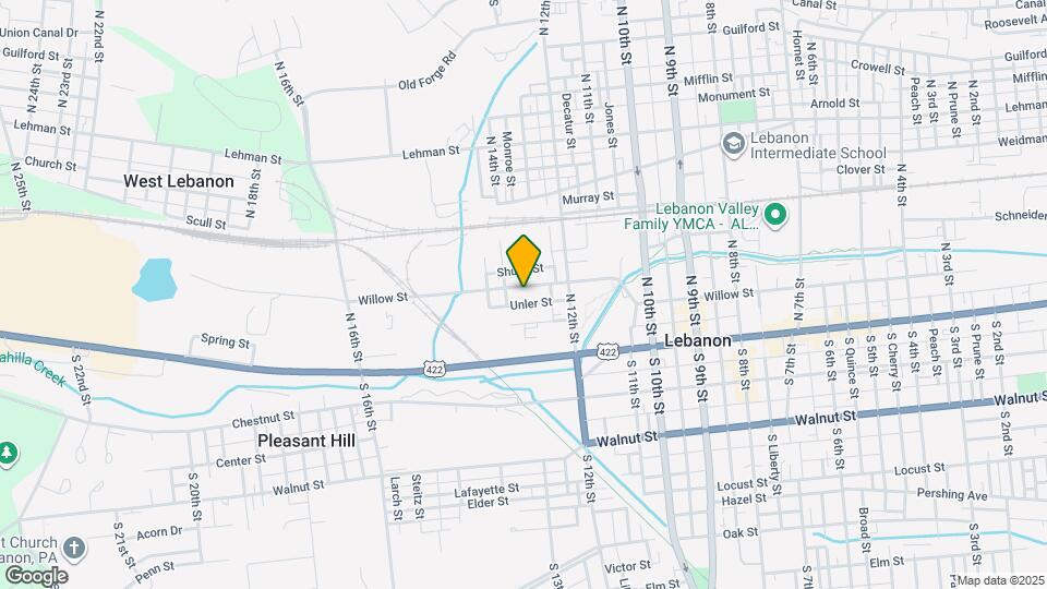 1254 Willow St Map and Location Details