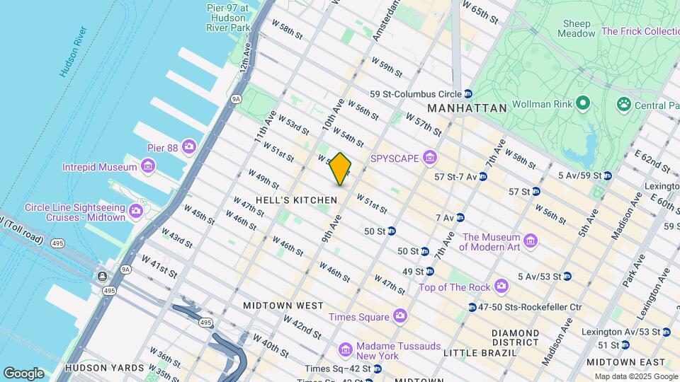 406 W 51st St Map and Location Details