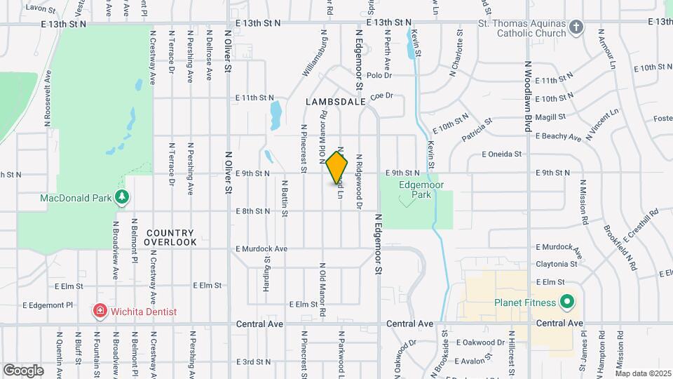 933 N Parkwood Ln Map and Location Details