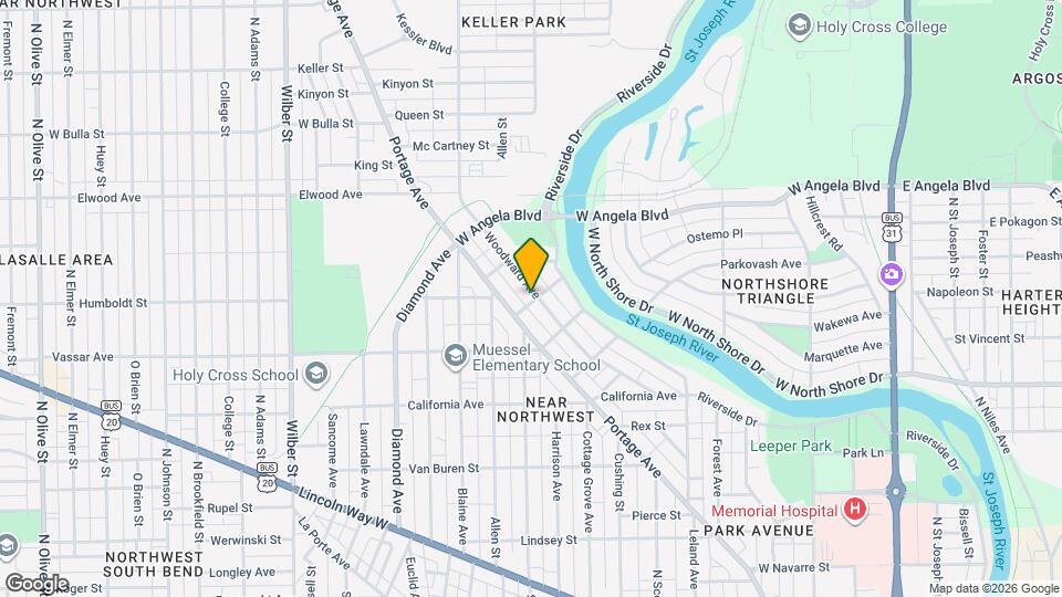 1201 Woodward Ave Map and Location Details