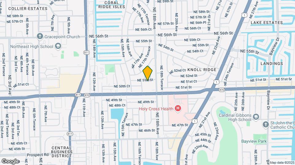 1740 NE 51st St Map and Location Details