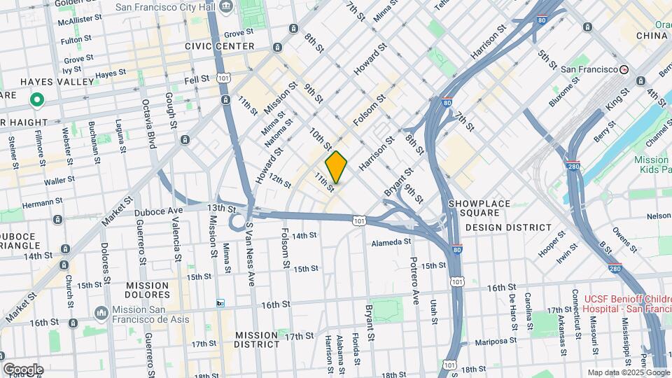 1488 Harrison St Map and Location Details