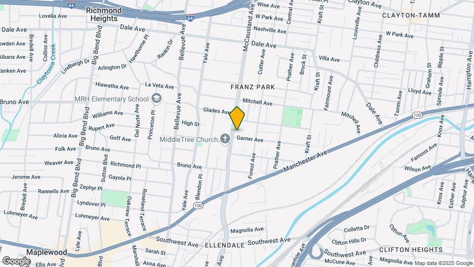 2034 McCausland Ave Map and Location Details