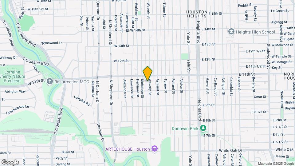 1027 Waverly St Map and Location Details