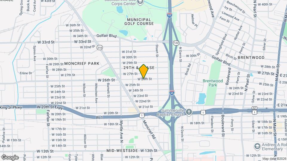 1162 W 26th St Map and Location Details