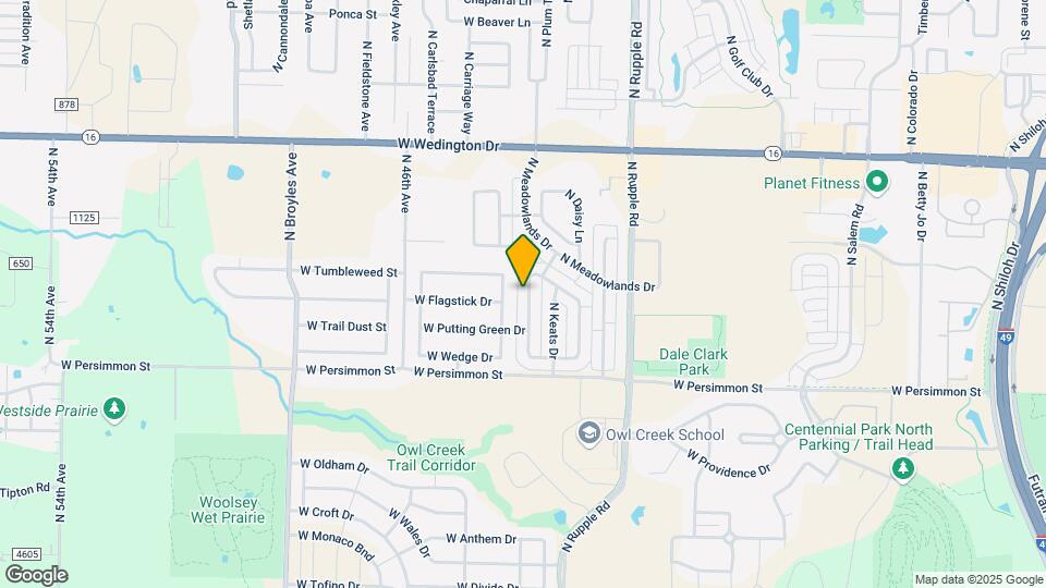 643 N Longfellow Ln Map and Location Details