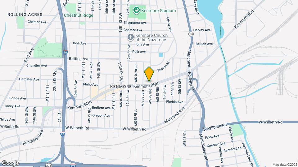 825 Kenmore Blvd Map and Location Details