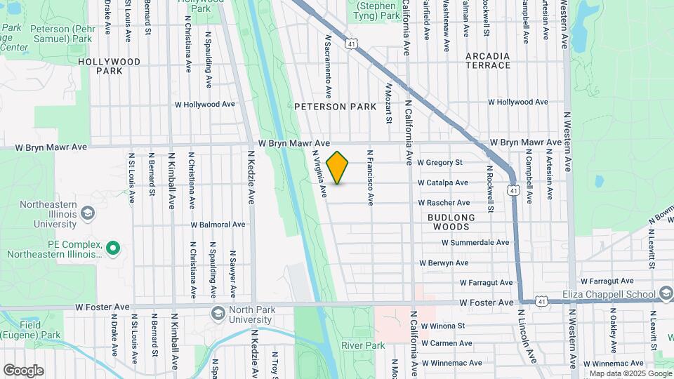 2955 W Catalpa Ave Map and Location Details