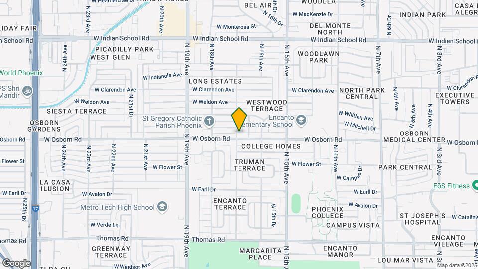 3401 N 17th Ave Map and Location Details