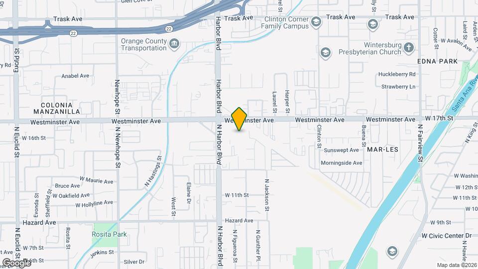 3630 Westminster Ave Map and Location Details