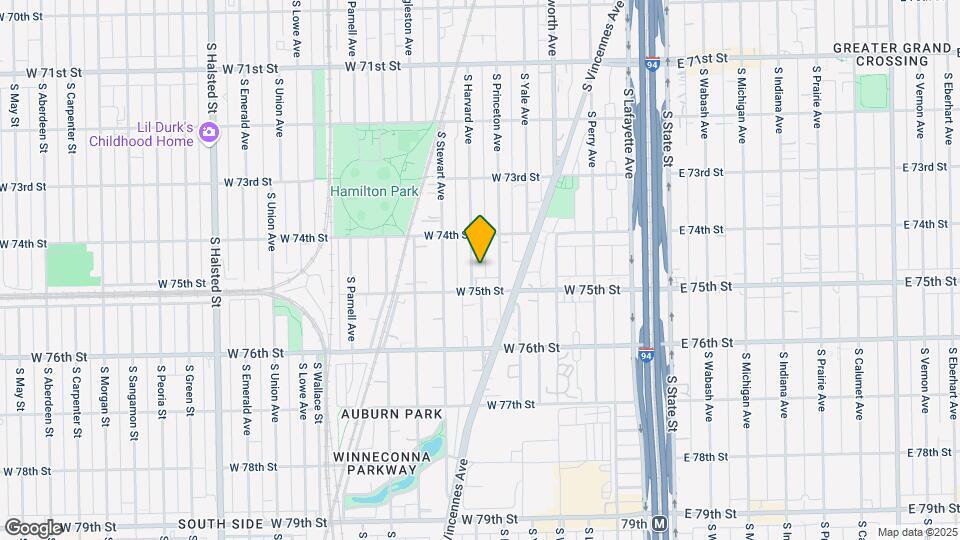 7439 S Harvard Ave Map and Location Details