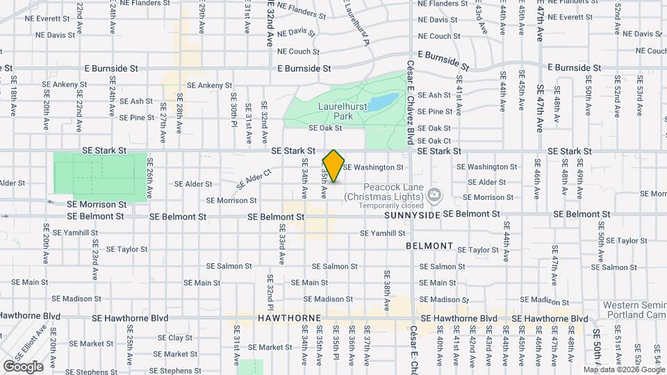 3528 SE Alder St Map and Location Details