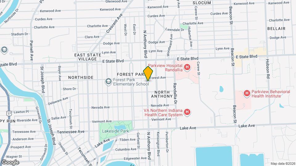 2008 N Anthony Blvd Map and Location Details