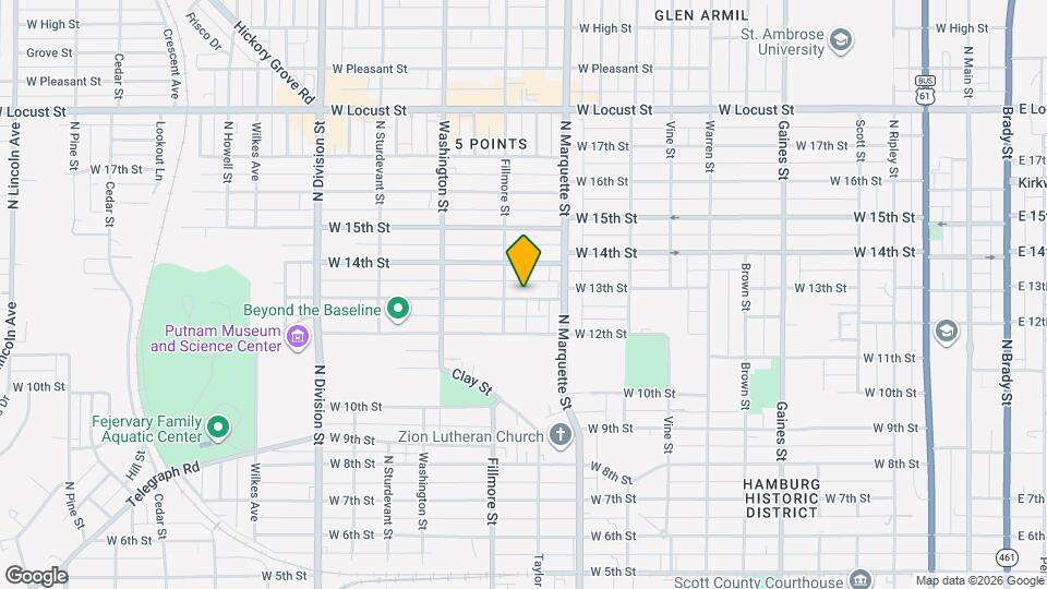 1338 W 13th St Map and Location Details