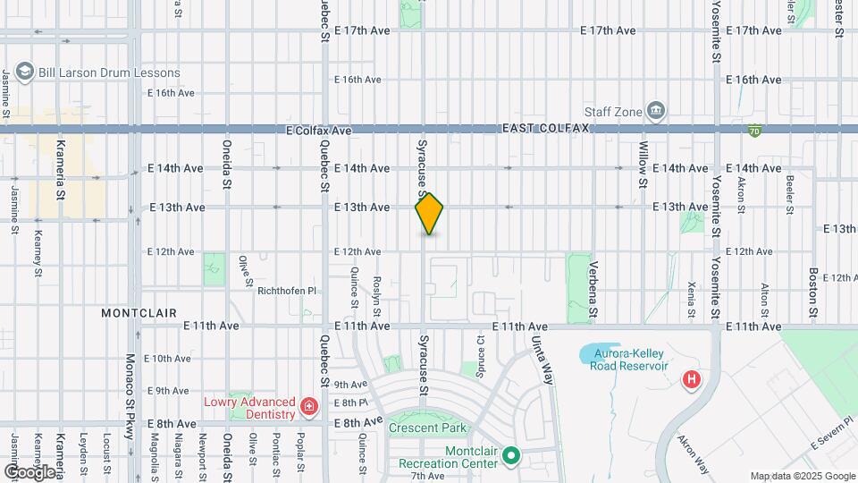 1210 Syracuse St Map and Location Details