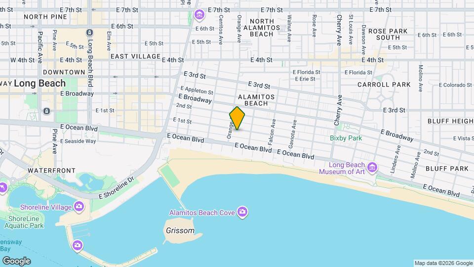 1222 E 1st St Map and Location Details