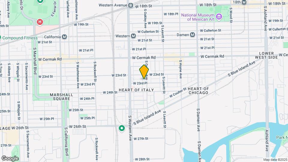 2318 S Oakley Ave Map and Location Details