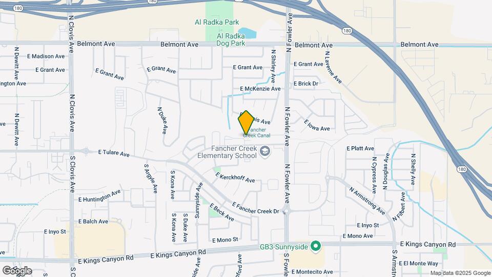 5925 E Tulare Ave Map and Location Details