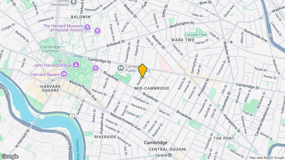 64 Dana St, Unit E Map and Location Details