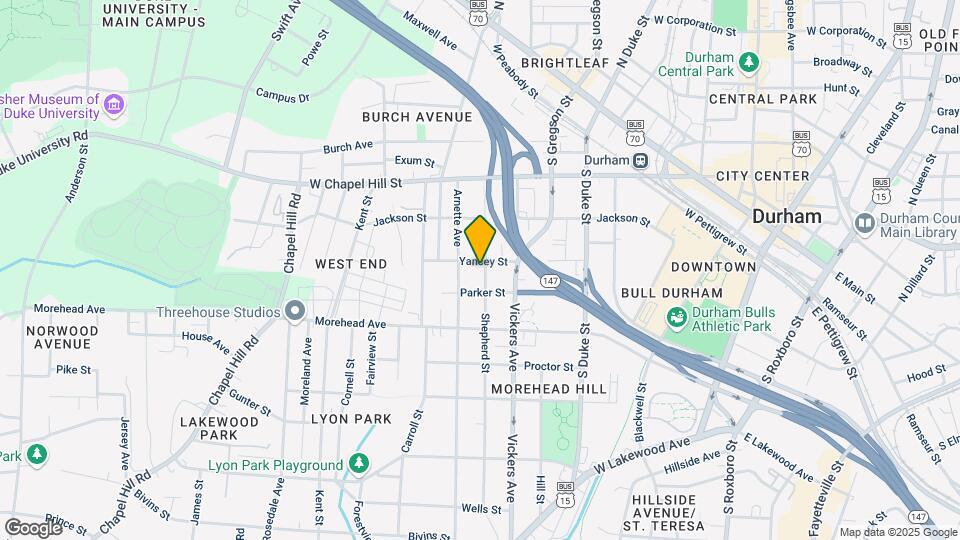 801 Yancey St Map and Location Details