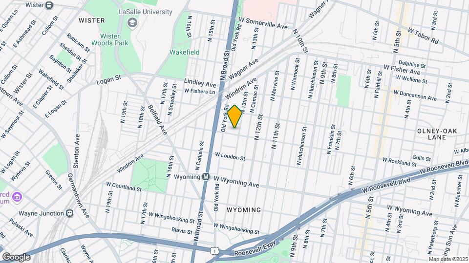 1307 W Rockland St Map and Location Details
