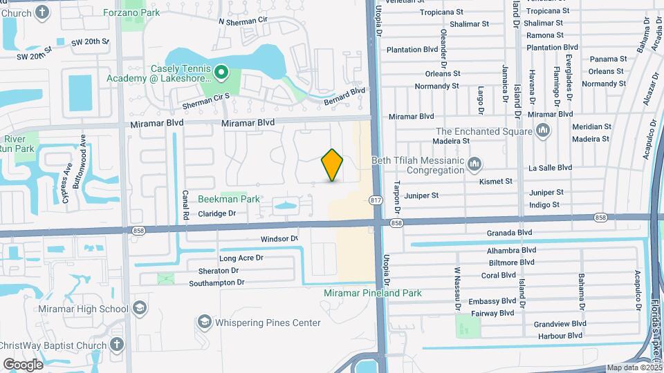 8206 SW 29th St Map and Location Details