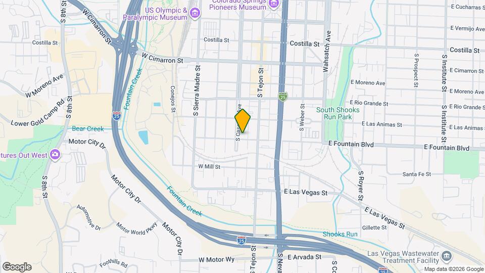831 S Cascade Ave Map and Location Details