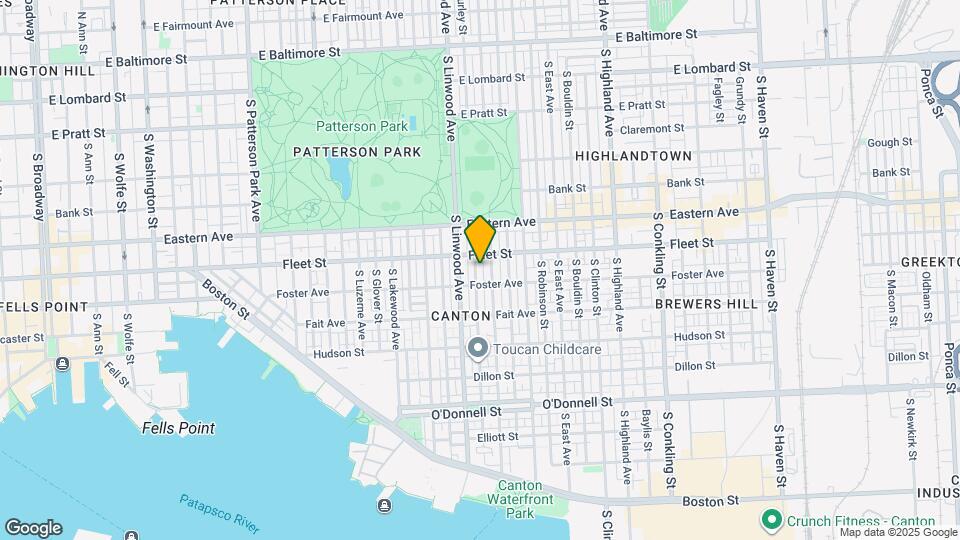 627 S Curley St Map and Location Details