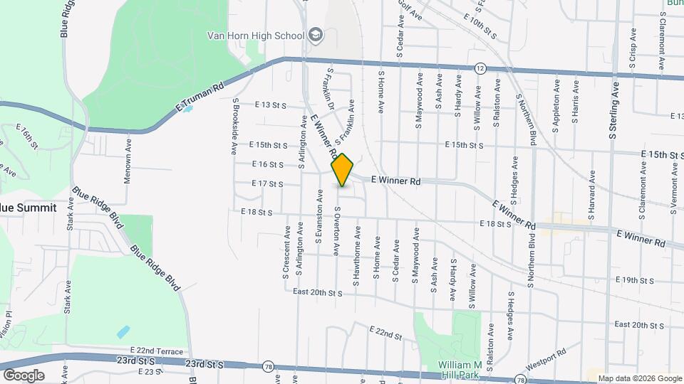 1633 S Overton Ave Map and Location Details