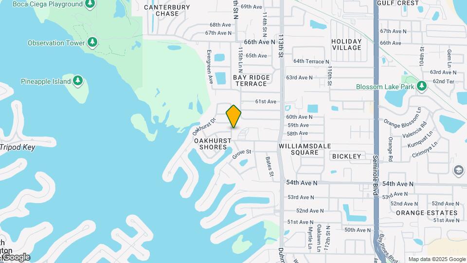 5831 Hillside St Map and Location Details