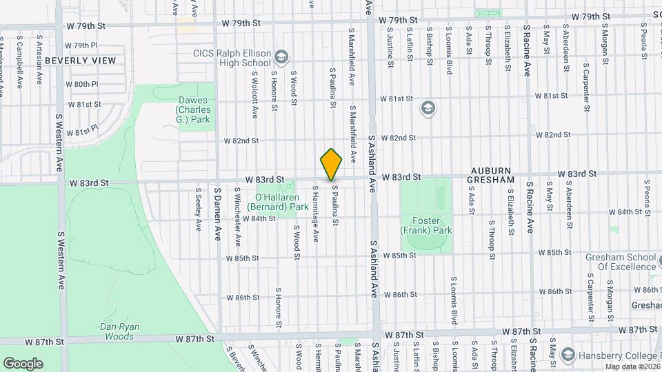 8308 S Paulina St, Unit 3 Mapa y Detalles de la Ubicación