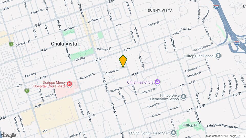 216 Alvarado St Map and Location Details