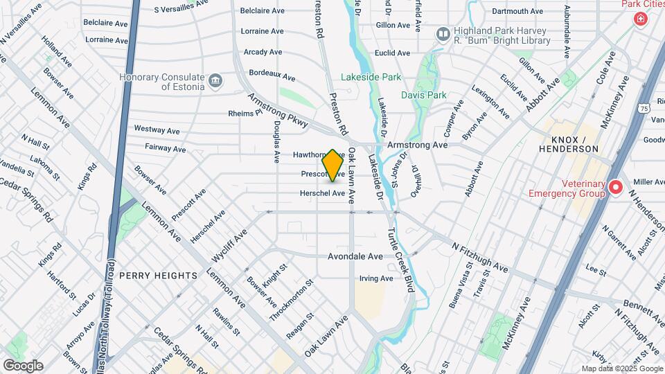 4221 Herschel Ave Map and Location Details