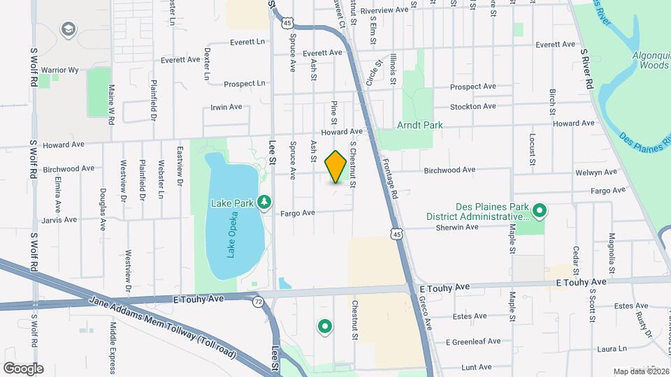 2129 Ash St, Unit D Map and Location Details