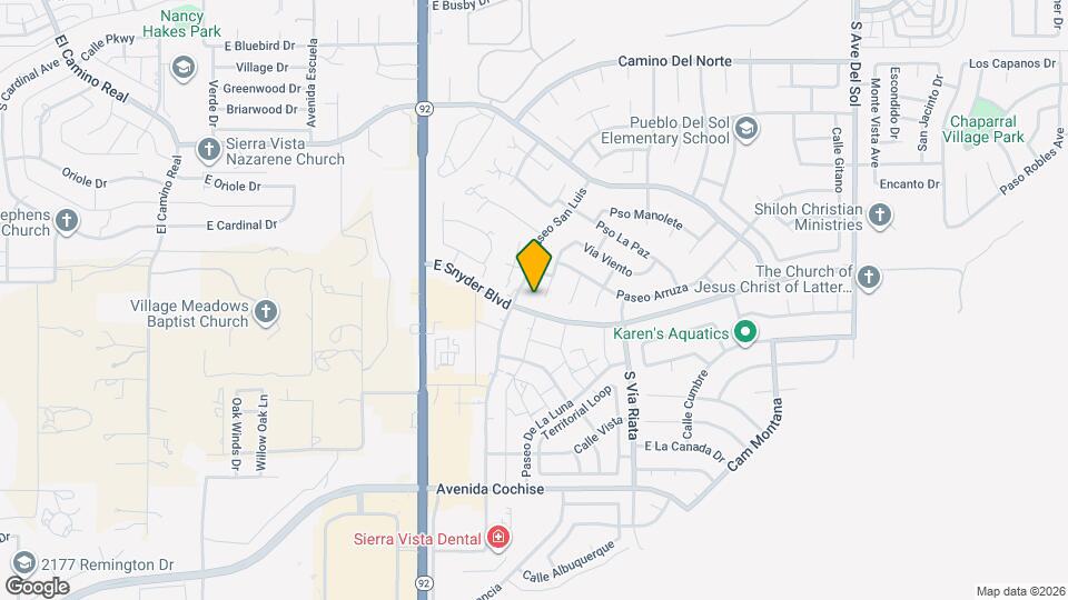 1475 Via Viento Map and Location Details