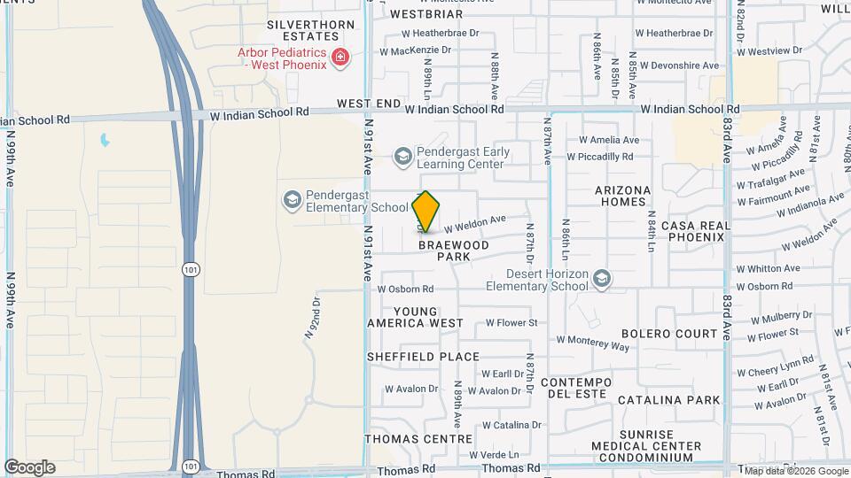 8921 W Weldon Ave Map and Location Details