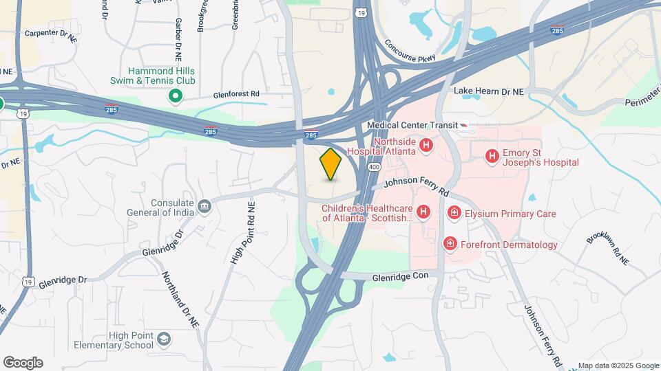 111 Glenridge Point Pkwy Map and Location Details