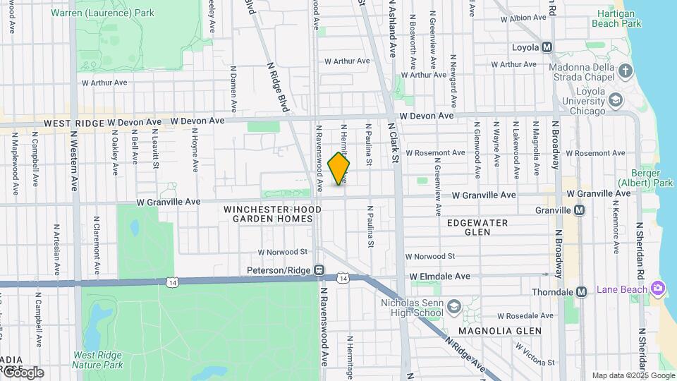 1750 W Granville Ave Map and Location Details