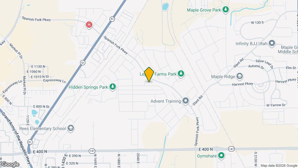 2131 E 970 N Map and Location Details