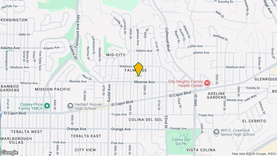 4523 Winona Ave Map and Location Details