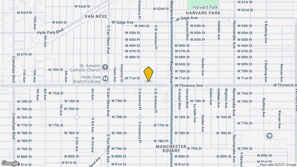 1927 W Florence Ave Map and Location Details