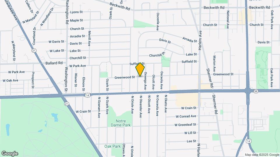 8841 Oleander Ave Map and Location Details