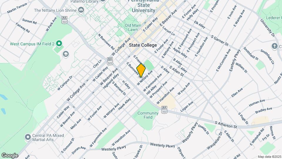 334 S Burrowes St Mapa y Detalles de la Ubicación