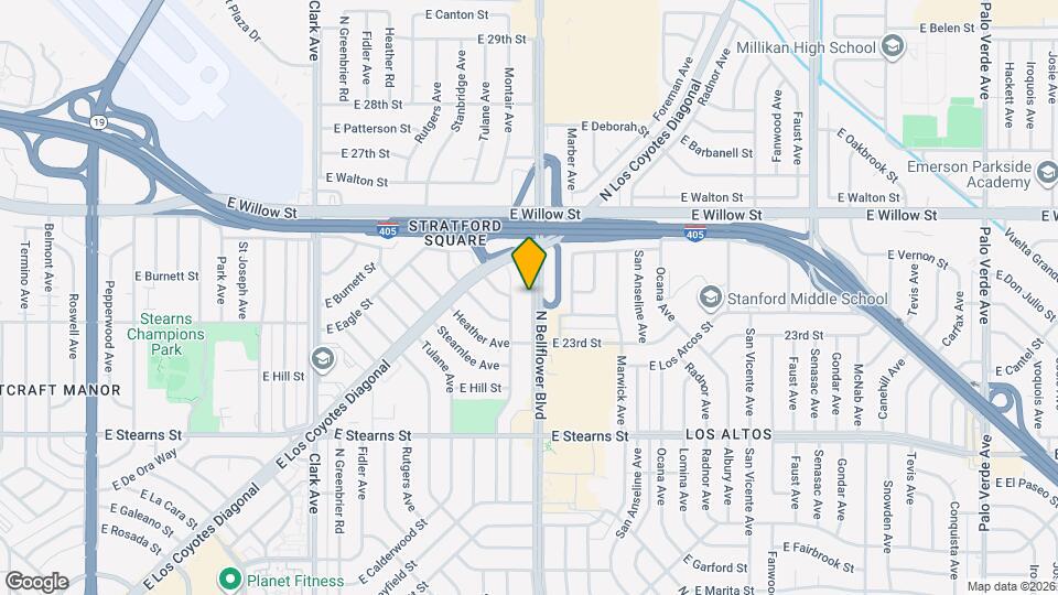 2381 N Bellflower Blvd Map and Location Details