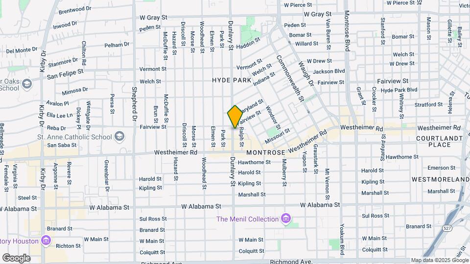 2411 Dunlavy St Map and Location Details