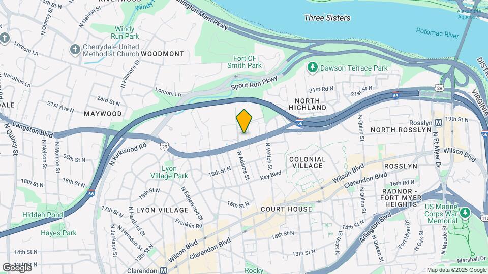 1901 N Adams St Map and Location Details