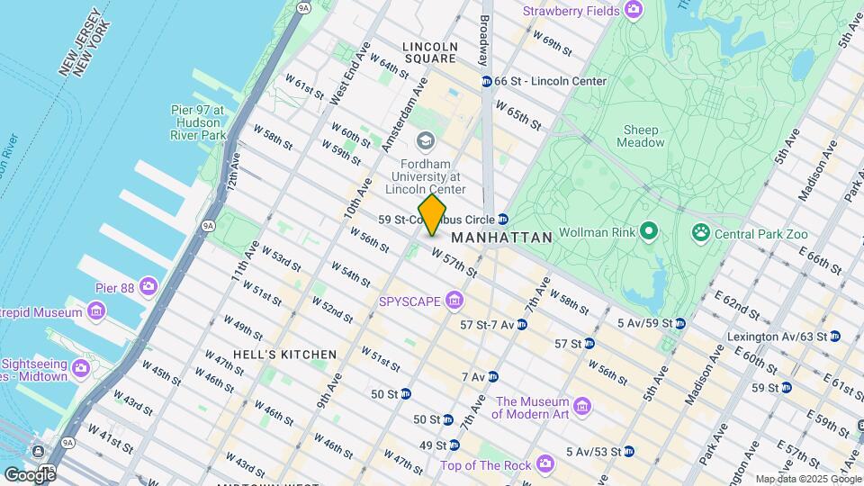 351 W 57th St Map and Location Details