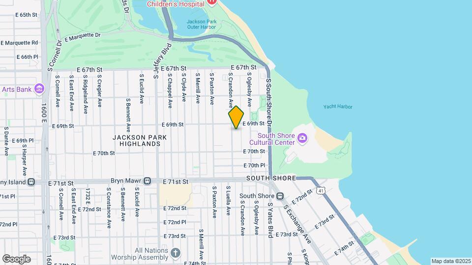 6917 S Crandon Ave Map and Location Details
