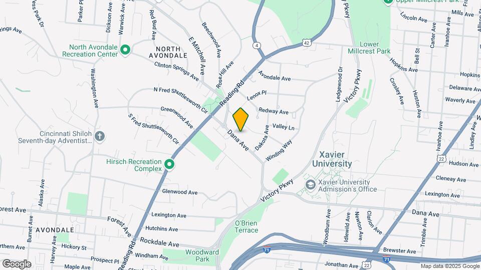 970 Dana Ave Mapa y Detalles de la Ubicación